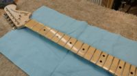 Stratocaster neck after refretting